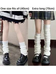 6/2/1 双纯色腿套，时尚保暖，适合返校、秋冬季、休闲、度假、圣诞派对穿着，冬季保暖脚踝，手腕保护必备，适合节日派对装饰、家居装饰、冬季户外保暖必备：保持脚踝和腿部温暖。 - 彩色 - 查看 8
