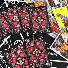 78 kart tarota czarno-czerwonych z motywem motyli, klasyczny styl zachodni, wysokiej jakości, 78 kart tarota, nowa wersja kart tarota z motywem motyli - Wielokolorowe - Zobacz 5