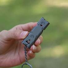 2-In-1 Stainless Steel High Frequency Earthquake Survival Whistle, High Decibel Rescue Whistle For Outdoor Emergency - Multicolor - View 5