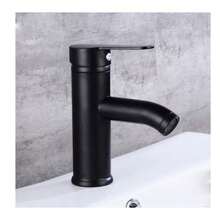 Black Basin Faucet Stainless Steel Paint Faucet Bathroom Single Handle Basin Faucets Blacked Single Hole Hot Cold Mixer Tap Bathroom Accessories Bathroom Tools - Multicolor - View 4