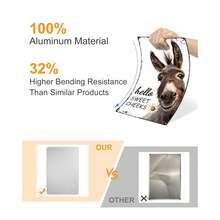 Western Bathroom Decor Vintage Donkey Gift - Funny Bathroom Restroom Toilet Decoration - Hello Sweet Cheeks Metal Sign 8x12 Inch,WhiteDonkeySign - WhiteDonkeySign - View 5