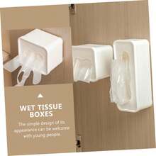 Cutie de depozitare pentru măști dintr-o singură piesă (mărimi mici, medii și mari), filtru de bucătărie, mănuși de bucătărie de unică folosință, folie alimentară și cutie mică de depozitare montată pe perete (pentru articole de uz casnic) - toate acestea sunt pregătite pentru sezonul de întoarcere la școală. - alb - Vizualizare 6