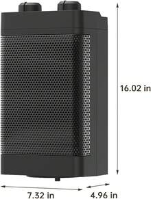 Calentador Electrico para Hogar de 1500W, Calentador de Cerámica Portátil, Protección Contra Sobrecalentamiento y Vuelco, para Casa, Oficina, Baño - Mecánica - Ver 1