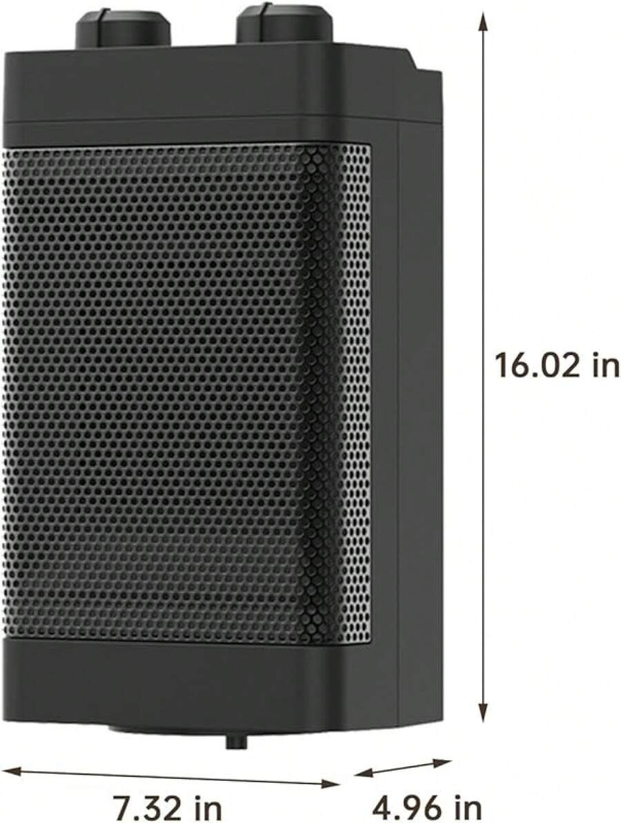 Calentador Electrico para Hogar de 1500W, Calentador de Cerámica Portátil, Protección Contra Sobrecalentamiento y Vuelco, para Casa, Oficina, Baño - Mecánica - Ver 1