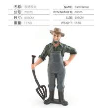 Realistic Farm Ranch Model Farmer Worker Figurines Diorama Accessories Toys Gifts - Multicolor - View 7