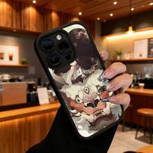 Funda de Teléfono con Diseño de Bestia Mítica y Floral para  14 Pro Max  13 Pro  12  Galaxy S23 S22 S21 Funda de Protección para Teléfono Funda de Pareja Regalo para Novio Novia Regalo de Vacaciones - Café integral - Ver 6