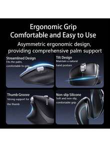 UGREEN M751 雙模無線滑鼠 高效能光學感測器 四檔DPI一鍵切換 雙滾輪便利操作 即插即用免驅動 黑色 - 黑色 - 查看 3