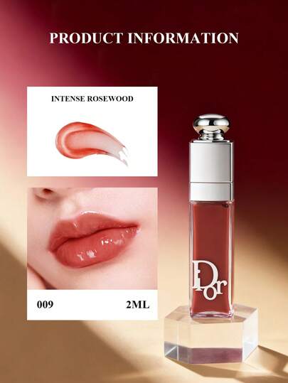 Dior Addict Lip Maximizer - 即时和持久丰唇效果 - 24 小时保湿 #009-浓郁玫瑰木旅行装-2ml/0.07oz。