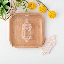 1pc Ramadan Mubarak Cookie Chocolate Cutter&Stamps Ramadan Mubarak Plastic Cookie Biscuit Mould Eid Moon Star Press Castle Ramadan Kareem Plastic Cutters Embossing KItchen Mold For Baking Fondant Party Supplies - Multicolor - View 18