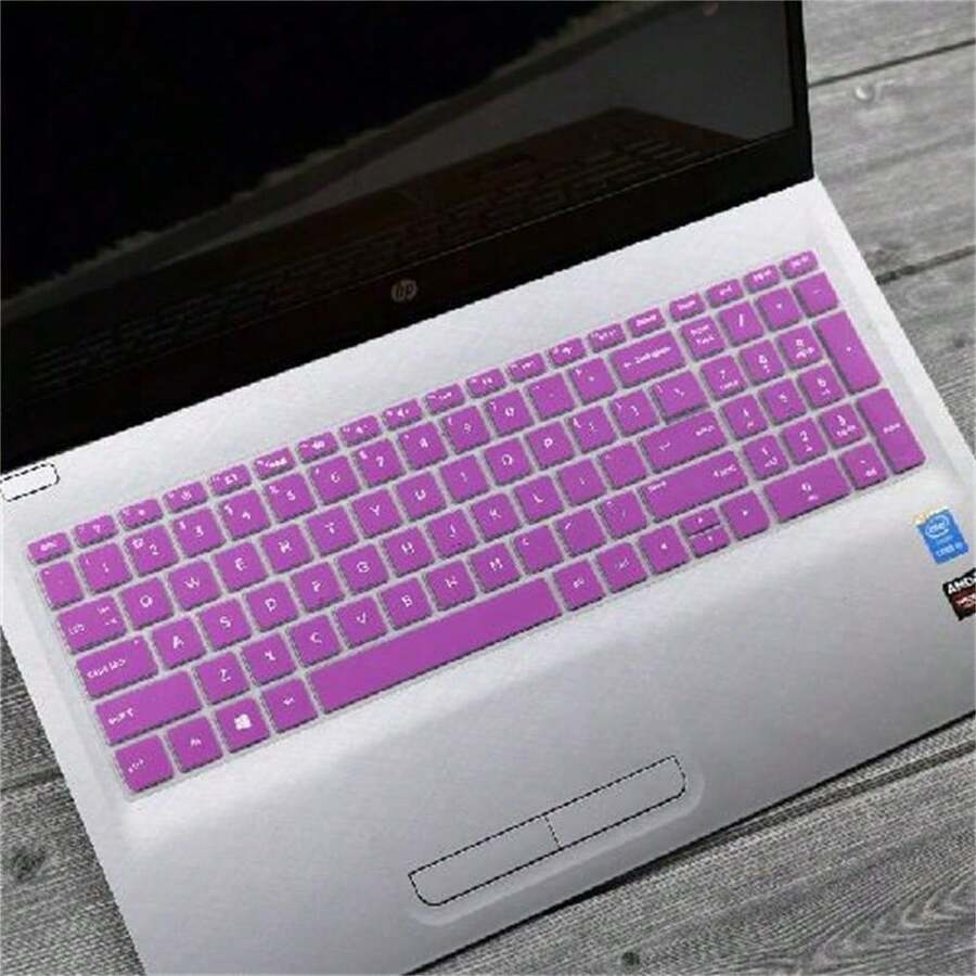 For HP Star Series 15 Inch Laptop Keyboard Keyboard Case Silicone Waterproof Keyboard Cover Playful Keyboard Cover, Soft Silicone Material, Laptop Accessory | Playful Design | Durable Keyboard Case, Laptop Keyboard Case,Ergonomic Design, Durable Protection & Precise Fit,Keyboard Cover Protector,Laptop Accessory,Backlit Keys,Scratchresistant Finish - 半透明紫色 - 查看 1