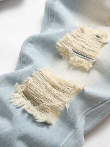 Men's Ripped And Washed Jeans For Everyday Casual Wear - Màu xanh lam - Xem 3