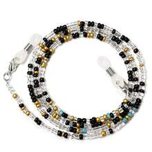 1pc Fashion Minimalist Colorful Beaded Eyeglass Chain, Practical Luxurious Bohemian Beaded Eyeglass Strap Anti-Slip Fashion Glasses/Reading Glasses Lanyard, Stylish Face Mask Decor Chain, Durable Compact Portable Eyewear Accessory - Multicolor - View 2