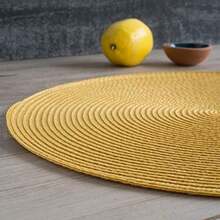 Now Designs Disko - Juego de 4 manteles Individuales Redondos, Color(Disko Honey) - Multicolor - Ver 3