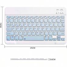 Teclado Bluetooth inalámbrico ultradelgado silencioso adecuado para teléfonos iPad teclado de oficina de tableta - Rosa - Ver 9