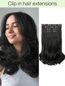 14 Zoll 4 Stücke Clip-In Haarverlängerungen aus synthetischen Fasern, weich und natürlich für den täglichen Gebrauch von Frauen