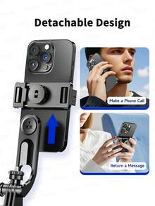 TOKQI 170CM Selfie Stick Tripod, 360° Panoramic Shooting Selfie Stick Tripod, Selfie Stick Tripod With Remote Control & Stabilizing Grip, Detachable Phone Mount & Telescopic Travel Tripod, Versatile Travel Tripod For Video & Selfies - Universal Smartphone Compatibility. - Multicolor - View 12