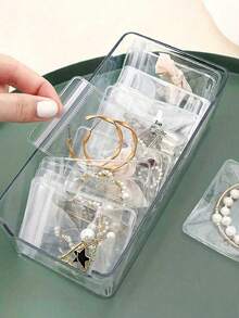 1 Piece Heavy Duty PVC Jewelry Storage Bag Reusable Zipper Pouch Transparent Design Necklace Bracelet Earring Organization Secure Travel Case Anti Tarnish Anti Dust Protection Water Resistant Material Durable Easy To Clean Perfect For Home Use Office Desk Travel Vacation Daily Commute Gym Bag Makeup Cosmetic Small Items Organizer Tech Accessories Cable Storage Craft Supplies Ideal Gift For Women Men All Ages Students Travelers Professionals Organizers Fashion Enthusiasts - Clear - View 6