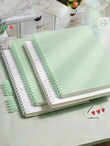 1 pieza Cuaderno con tapa dura A6 con cinta marcadora - Diario de negocios con tapa blanda, útiles escolares, papelería, esencial para volver a la escuela, cuaderno de estudio - Multicolor - Ver 7