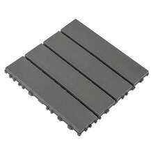 Plastic Interlocking Deck Tiles,44 Pack Patio Deck Tiles,12"X12" Square Waterproof Outdoor All Weather Use, Patio Decking Tiles For Poolside Balcony Backyard,DARK Gray - 深灰色 - 查看 1