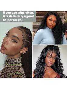 黑色弹力发带，适用于蕾丝前额发片，蕾丝假发熔接带，蕾丝发带，假发边缘熔接带，假发用品，假发配件 - 彩色 - 查看 6