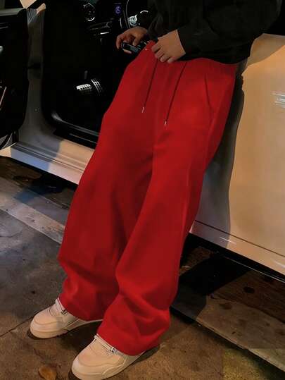 直筒运动裤，四季皆宜，宽松版型，男女通用，街头休闲风，舒适百搭，慢跑裤，男士运动裤，女士运动裤，潮范十足