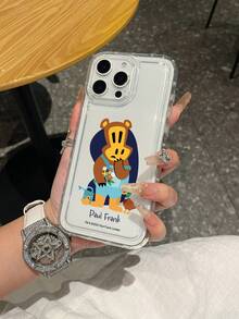 Ốp lưng điện thoại đệm khí trong suốt Paul Frank được cấp phép chính thức, bảo vệ toàn thân chống rơi hình mặt khỉ kèm nắp camera, thiết kế mới tương thích với iPhone 13/14/15/16/17 Pro Max - Nhiều màu - Xem 2
