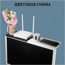 1 Pc/Integrated Adjustable TV Set-Top Box Holder - Cable Management Box, Multifunctional Display Mount For Wall-Mounted TV With Media Box/Router Storage - High-Strength ABS Matte Surface, 2026 Cord Management Solution, New Year Home Office Upgrade, Valentine's Tech Gift, Space Saving TV Accessory - Multicolor - View 9