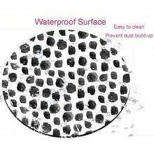 Round  Pad, Polka Dot Print Premium-Textured  Mat, Small Non-Slip Rubber Base Round Pad With Designs For WorFKing And Gaming,16PolkaDot - 16PolkaDot - View 4