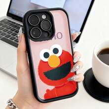Funda de Teléfono Diseño de Personaje Elmo para  15 Pro Max  14  13  Galaxy S23 S22 S21 Protector de Teléfono Funda de Pareja Regalo para Novio Novia Regalo de Vacaciones - Blanco - Ver 3