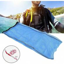 Keenso Bolsa de Red de Buceo, Bolsa de cordón de Buceo Bolsa de Material de Malla de Nylon portátil Bolsa de Buceo Bolsa de Buceo para Deportes acuáticos Snorkel(11 * 8 * 4cm-Negro) Buceo - 1 - Ver 7
