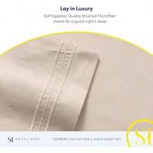 Sweet Home Collection Juego de Ropa de Cama de Microfibra cepillada de Calidad egipcia Suave de 1800 Hilos, 2 Fundas de Almohada, Extra King,(EXTRA DEEP pocket - King Beige) - Multicolor - Ver 6