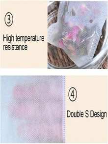 10/100/200/300/500个装无纺布茶包过滤袋 - 可重复使用，密封，不掉毛，适用于餐厅、咖啡馆和家庭使用 - 非常适合散装茶叶、香料和草药，无纺布抽绳茶包，一次性茶包，香草包，汤包，用于冲泡、烹饪，厨房工具，返校季。 - 彩色 - 查看 11