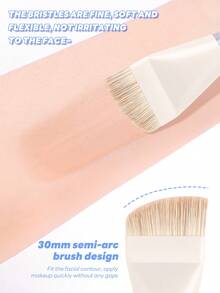 MAANGE 9件套旅行化妆刷套装，包含2支高效化妆刷、5个干湿两用化妆海绵、1支腮红刷、1支粉底刷、1支遮瑕刷和1支细节刷，适合居家或旅行使用，是女性和女孩必备的化妆用品。赠品、专业化妆刷、全套化妆工具 - 淺藍色 - 查看 6