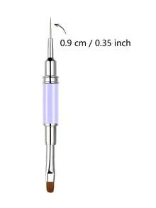 TOMICCA 1 pieza/5 piezas Cepillo de rayas de arte de uñas de doble cabeza colorido, 5 tamaños diferentes de cabezales de cepillo, para detalles pequeños, dibujo fino, cepillos de uñas para uso doméstico y salón de uñas profesional, herramienta de pintura de uñas