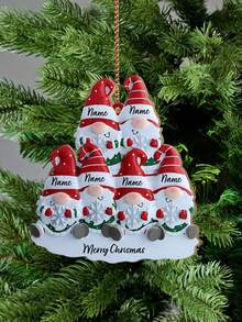 1 pieza Adorno de elfo de Navidad personalizable con apellido, diseño de pareja adorable, recuerdo festivo único, ideal para decoración del árbol de Navidad, regalo para el hogar, creando un ambiente festivo, coleccionable, adorable, de alta calidad - Multicolor - Ver 24