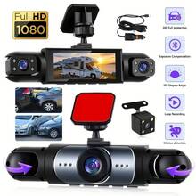 360° Dash Cam For Cars, 4 Channle, Front 1080P HD & Rear/Left/Right 720P With 3.16" IPS Display, Night Vision, Loop Recording, 24H Parking Monitor (G-Sensor/Motion Detection), Optional 32GB Memory Card., Vehicle Security Camera, Car Dash Camera, Compact Design, Modern Dash Cam, Durable Construction, Highquality Display, Gsensor Camera, Car Owners, Daily Commuters, Dash Cam For Car Front And Rear Wireles - Multicolor - View 3