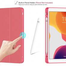 Case For IPad 9th Generation 2021/8th Gen 2020/7th Gen 2019 With Pencil Holder - Premium Shockproof Case With Soft TPU Back Cover & Auto Sleep/Wake For IPad 10.2 Inch, Book Watermelon,B-BookWatermelon - B-Book西瓜 - 查看 5