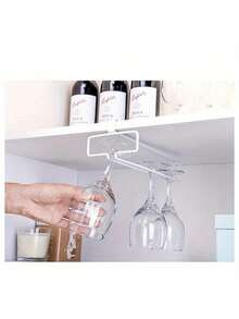 Iron Wine Rack Glass Holder Hanging Bar Hanger Shelf Stainless Steel Wine Glass Rack Stand High Quality Useful Paper Roll Holder - Multicolor - View 10