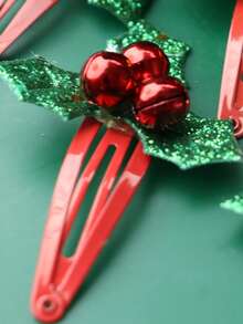 Red Headband Merry Christmas Headband Holiday Hair Hoop Christmas Christmas Bell Hairband Women Headbands Green Silver Hair Accessories - Multicolor - View 14