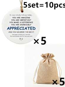 1/3/10pcs Acrylic Pendant Decoration, Holiday Gift For Friends, Colleagues, Encouragement, Appreciation, Farewell - Multicolor - View 12