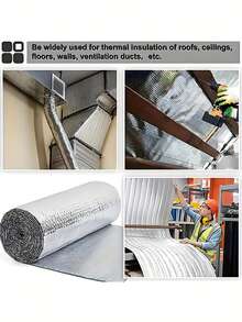 Heavy-Duty Reflective Insulation Roll - Thermal Insulation Film With High Reflectivity, For Garage Doors, Windows, Food Delivery, Cold Storage - Easy Unroll & Roll-Up, Window Insulation, Durable Material, Thermal Barrier, Home Insulation