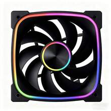 1 pieza Ventilador de refrigeración para caja de PC XFENGX Precise Halo 9PRO Prism Fan de 12 cm con control de temperatura PWM, ARGB colorido, juego de 3 piezas