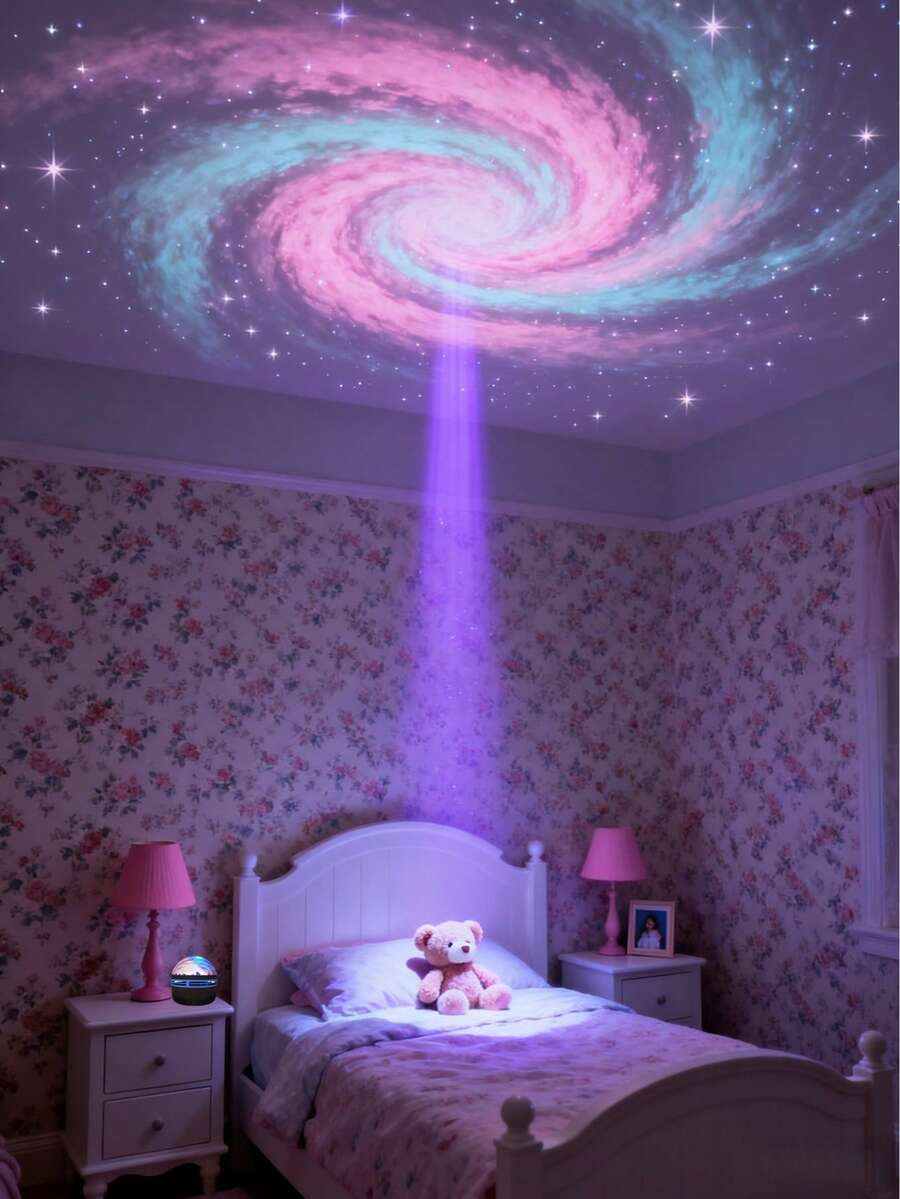 2-In-1 Northern Lights & Ocean Wave Projector With Remote Control, Party Lighting Projector, Home Decor LED Color Changing Lamp, Birthday & Valentine's Day Gift