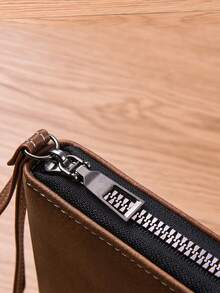 Vintage Men's Clutch Bag, Large Capacity Wallet, Long Style Men's Handbag, Phone Bag, Fashion High-End Ticket Holder, Leather Wallet, Business Casual Travel Money Clip, Christmas Gift