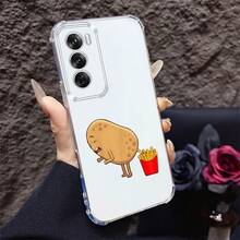 Funda de teléfono de diseño de papas fritas de anime creativo y divertido, funda transparente de TPU a prueba de golpes de cuatro esquinas, adecuada para modelos de la serie OPPO RealMe, cobertura completa de protección de cámara, funda suave ultrafina y ligera de alta definición que no amarillea Funda de Teléfono Simple de Moda Impresa Anti-Manchas y Antideslizante - Ideal como Regalo de Vacaciones (Cumpleaños, Día de San Valentín, Navidad) o para Uso Personal, Adecuada para Hombres y Mujeres, Funda de Teléfono de Uso Diario con Patrones Divertidos, Diseño Duradero y Ultra-Delgado - Mezcla de colores - Ver 9