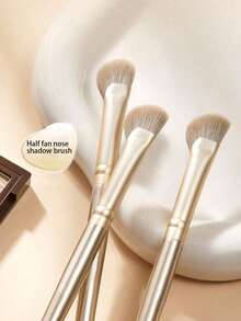 1/2pcs Set Soft Portable Angled Nose Highlighter Brush, Diffuser Brush, Contour Brush, Angled Eyeshadow Brush, Professional Makeup Contouring Tools,Giveaways - Multicolor - View 5