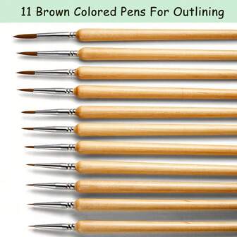 [11 Parçalı Dayanıklı Mikro Boya Fırçaları] İnce Fırçalar | Akrilik, Yağlı Boya, Suluboya, Yüz Boyama, Tırnak Tasarımı, Ölçekli Model Boyama ve Çizgi Çizimi İçin Mükemmel