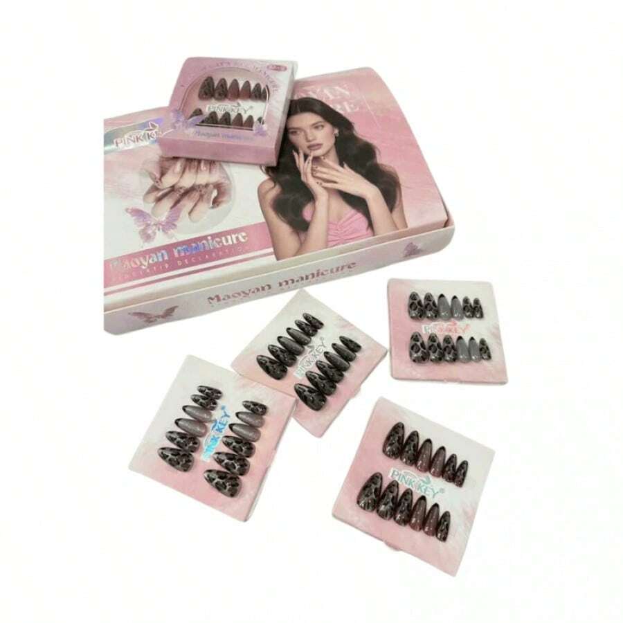 uñas postizas de presion - producto de alta durabilidad - Negro - Ver 1
