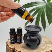 Ceramic 2-Star One-Hole Aroma Essential Oil Burner, Suitable As Gift - Multicolor - View 8