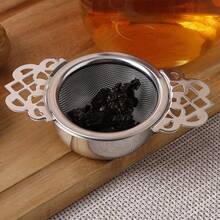 1pc/Set 304 Stainless Steel Tea Infuser Filter, Tea Leaf Strainer For Teapot, Tea Cup, Coffee Cup, Fine Mesh Prevents Dripping, Floral Edge Design Easy To Clean, Universal Fit - Multicolor - View 9